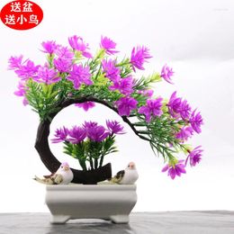 Decorative Flowers Simulated Flower Decoration Artificial TV Cabinet Plant Wine Office Room