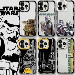 Cell Phone Bumpers W-Wars Phone Case For iPhone 15 14 12 13 Mini 11 Pro Max X XR XS 6S 6 8 7 SE20 Plus Stars Soft Silicone Transparent Cover Y240423