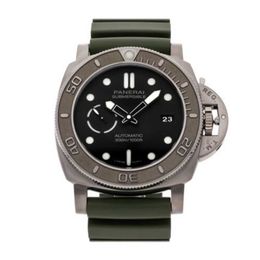 Panerei Watch Automatic Movement Watches Sports Watches PANERAISS Submersible Mike Horn Edition Auto Titanium Mens Strap Watch 984