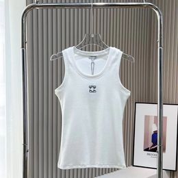 Vest Embroidery Designer Tank Top Women Vest Short Slim Tank Tops Gym Clothes Women Casual Running Tight Sports Bra Beautiful Underwear Shirt