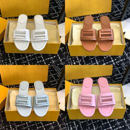 Brandf Designer with Box Sandals Mens and Womens Shoes Pillows Comfortable Copper Black Pink Summer Fashion Slide Beach Slippers