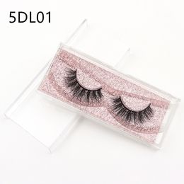 Wholesale 1 Pairs Good Quality 5D 100% real Mink Natural Thick Fake Eyelashes handmade Lashes Makeup Extension