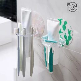 Heads 1PC Plastic Toothbrush Holder Toothpaste Storage Rack Razor Toothbrush Dispenser Bathroom Storage Rack Bathroom Accessories Tool