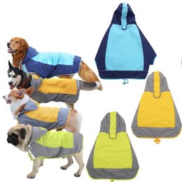 Raincoats Waterproof Dog Raincoat Hooded Coat Pet Poncho Reflective Stripe Outdoor Medium and Large Accessories