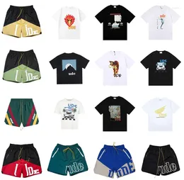 Men's T-shirts Mens Designer Loose Outdoor Casual Sports Suit Shorts Beach Womens Cotton Short Sleeved Everything with Rude