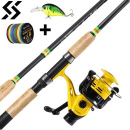 Accessories Sougayilang Spinning Fishing Combo 3.0m 6 Section L M H Power Travel Rod and 5.5:1/5.2:1 Gear Ratio Fishing Reel Fishing Kit