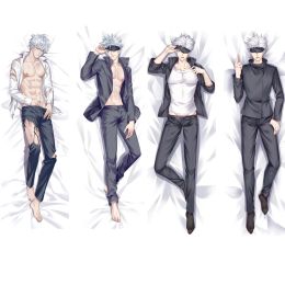 Pillow Anime Pillow Case Jujutsu Kaisen Gojo Satoru Dakimakura Hing Body Pillow Case Peachskin Pillow Cover Doublesided Printed