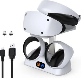 Stands Charging Station Base for PSVR2 Controller VR Headset Display Stand Dual Handle Charge for PS VR2 Playstation VR2 Accessories