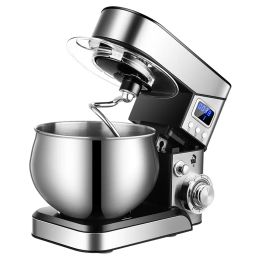 Mixers 5.5L Chef Machine Dough Mixer Food Mixer Kneading Machine Home ELD Display High Power Multifunction Stainless Steel Bowl