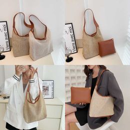 Bags Female Evening Forest Beach Women's Bag Literature Straw Woven Shoulder Korean Casual Large Capacity Handbag Trend