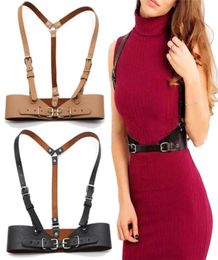 Belts Women Waist Belt Punk Harajuku Adjustable Faux PU Leather Straps Body Harness Lightweight To Wear5628563