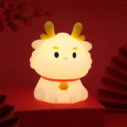 Table Lamps Dragon Night Lights NightStand Lamp Animal Silicone Bedside Desk For Breastfeeding Kids Room Nursery Teen