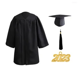 Clothing Sets Graduation Gown Cap Tassel 2024 Boys Girl Bachelor Costume Set For Kid Primary School Kindergarten