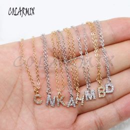 Necklaces 10 pieces Tiny Lovely letter charm necklace 18" necklace for women costume jewelry for women 4867