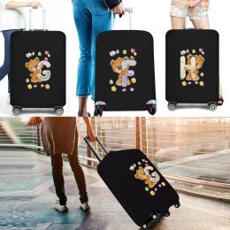 Accessories Thick Elastic Luggage Protective Cover Suit for 1832 Inch Bag Suitcase Covers 26 Bear English Ltter Print Travel Accessories