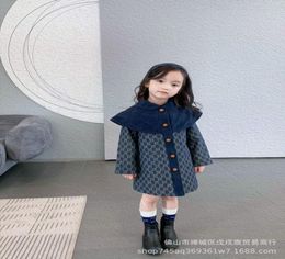 Girls Fashion cloak long sleeved dress casual cowboy shawl Princess windbreaker casual coat6663311