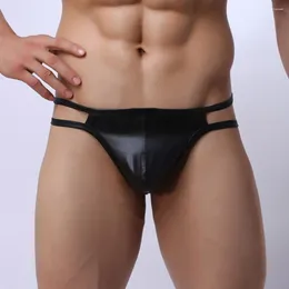 Underpants Arrival 1Pcs Gay Underwear Men Boxers Leather Cuecas Boxer Homme Boxershorts Male Panties Calzoncillos 2024