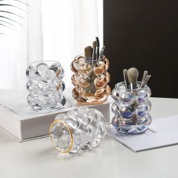 Jars Creative Makeup Brush Glass Holder Luxury Cosmetic Organiser Lipstick Eyebrow Pencil Holder Eye Shadow Storage