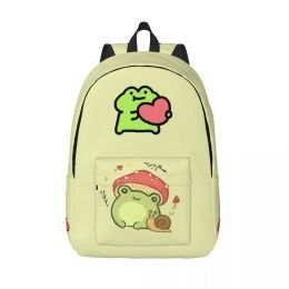 Bags Kawaii Duck And Frog Backpack for Boy Girl Kids Student School Bookbag Cute Mushroom Daypack Preschool Primary Bag Outdoor