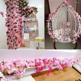 Decorative Flowers 4pcs Set Fake Flower Hanging Garland For Home Decor Eco-friendly Easy To Clean Long-lasting