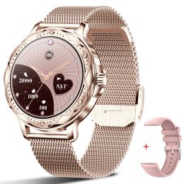 Watches 2023 New Smart Watch Women Fashionable Smartwatch Fitness Sports Watch With BT Call Blood Pressure Oxygen Ladies Wristwatch CF12