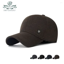 Ball Caps D&T 2024 Fashion Baseball Cap Men Women Vintage 2 Style Ear Protection Cotton Material Adjustable Keep Warm Casual Solid
