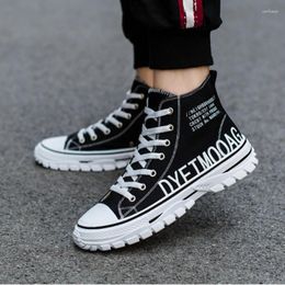 Casual Shoes Spring And Autumn Men Vulcanized High Top Canvas Versatile Anti Slip Fashion Sneakers