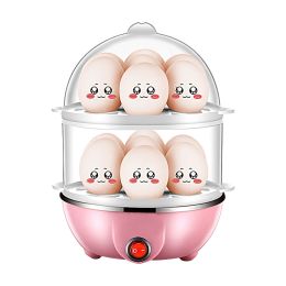 Appliances Double Layer Egg Cooker 14 Egg Capacity Hard Boiled Egg Cooker Antidry Electric Egg Boiler with 40mL Measuring Cup Steam