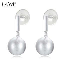 Charm Modern Jewellery 925 Silver Needle High Quality Brass Silver Colour Round Ball Simple Drop Earrings For Women Girl Party Gift Y240423