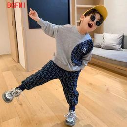 Clothing Sets Korean Baby Clothes Spring Autumn Suit Wears For Kids Boys T-shirt Pant Children's Long Sleeve Two-piece