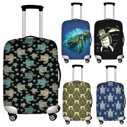 Accessories 18/20/22/24/26/28/30/32inch Luggage Covers Elastic Sea Turtle Print Travel Suitcase Cover Protective Baggage Cover