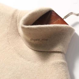 Mens Sweaters Cashmere Turtleneck Sweater Men Autumn Winter Turtle Neck Long Sleeve Solid Colours Classic Pullover Casual Man Clothes