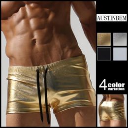 Swimwear Men Metallic Gold Print Swimsuit Men's Swimming Trunks Mens Swim Briefs Sungas De Praia Homens 23805271r