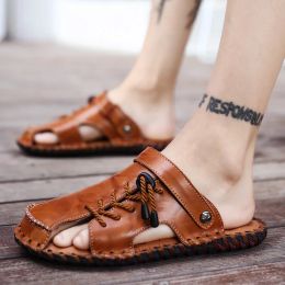 Accessories 2022 New Summer Fashion Men Sandals Breathable Fishing Walking Trekking Beach Leather Leisure Casual Comfortable Outdoor Light