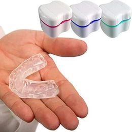 3 Colors Denture False Teeth Storage Box Case With Filter Screen Dental Appliance