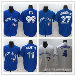 Beyzbol Formaları New Jersey Blue Jays 99, 27, 11 İşlemeli Versiyon