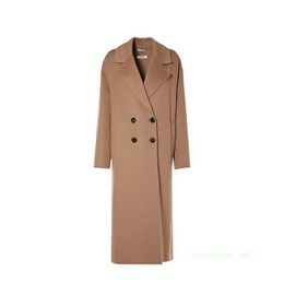 Designer Coat Cashmere Coat Luxury Coat Trendy Luxury Max Maras Womens Holland Wool Double Breasted Long Coat