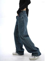 Women's Jeans 2024 Autumn Korean Style Casual Fashion Loose For Women High Waist Wide Leg Femme Trousers Comfort Denim Mom Pants