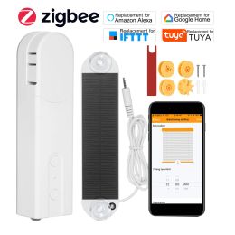 Control Tuya Zigbee Smart Automatic Electric Curtain Double Window Blackout Shades Motorized Zebra Roller Blinds