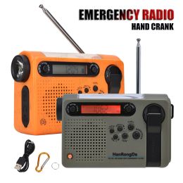 Radio Multifunctional Full Band Solar Powered AM/FM/SW Weather Radio Emergency LED Flashlight Lamp Power Bank For Cell Phone Outdoor