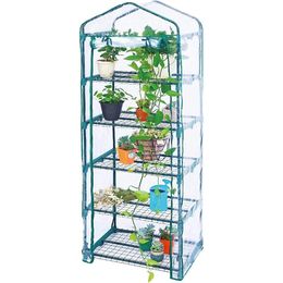 Garden Greenhouse Sturdy Portable Gardening Shelves with PVC Cover Green House for Growing Plants Flowers Indoor Outdoor 240415