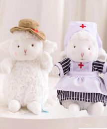 High Quality Cosplay Dressing Lamb Plush toy Doctor Wolf Frog Duck Bunny Teddy Bear Suit Sheep stuffed Animal baby appease doll7845796