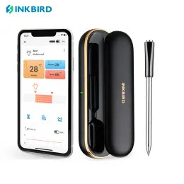 Control INKBIRD 2in1 Truly Wireless Bluetooth BBQ Thermometer 91m/300ft App Control with Smart Temperature Alarms for BBQ Oven Grill