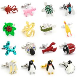 Links Men's Animal Cufflinks 28 Styles Option Quality Brass Material Cute Cuff Links Wholesale & Retail