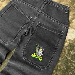 Женские джинсы ретро скейтборд грузовые штаны мужские джинсы y2k jncos y2k брюки карманы Jinco Jeans Mens Ropa Jeans Mens 2024 Широкие джинсы улицы yq240423