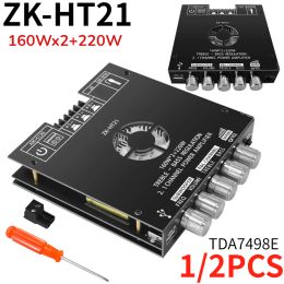 Amplifier ZKHT21 Digital Power Amplifier Board Module Bluetoothcompatible 5.0 160WX2+220W TDA7498E Stereo Subwoofer Amplifier Board