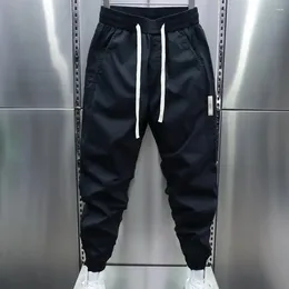 Men's Pants Drawstring Men Harem Elastic Waist Loose Ankle-banded Summer Cargo Baggy Jogger Casual Sports Trousers