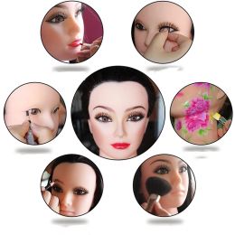 accesories Mannequin Doll Head Reusable Cosmetic Makeup Practice Mask Board Pad Hair Eye Face Solution Makeup Mannequin Training Supplies