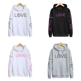 LOVE Pkorli Sweatshirt Men Women Casual Pullover Hip Hop Lil Peep Rapper Hoodies Sad Face Boys Hoody 201020