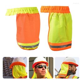 Berets For Sun Shade Neck Shield With Reflective Stripe Mesh High Visibility Cover Protective Equipment Hardhat Access